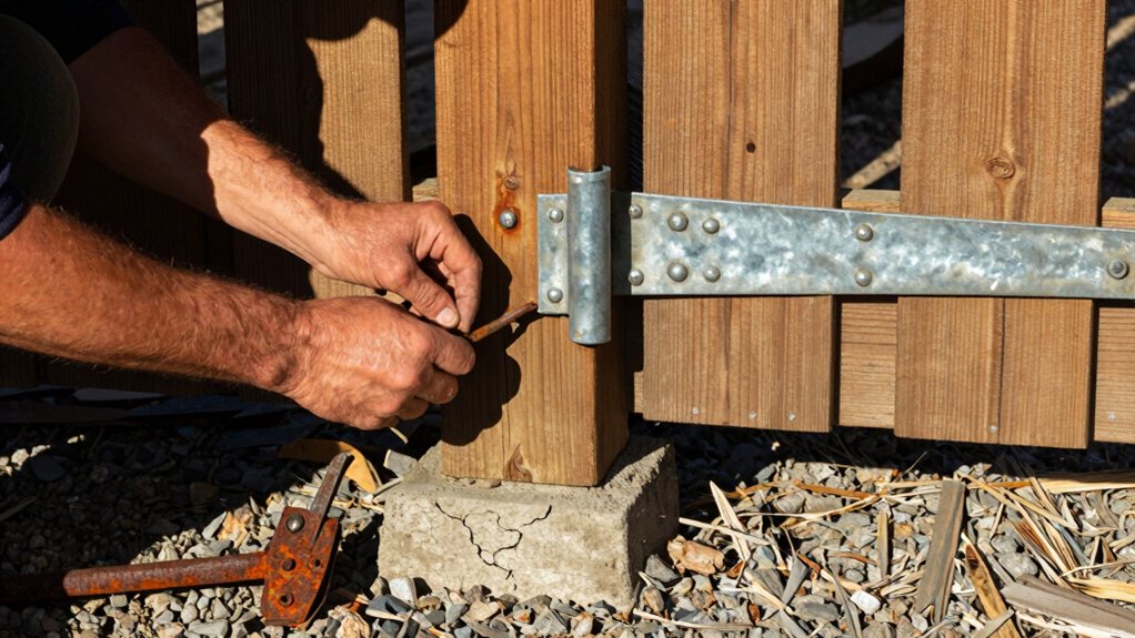 tighten hinges anchor posts