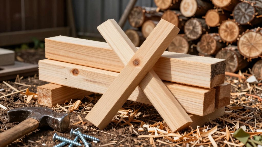 two by four ladder style wood rack