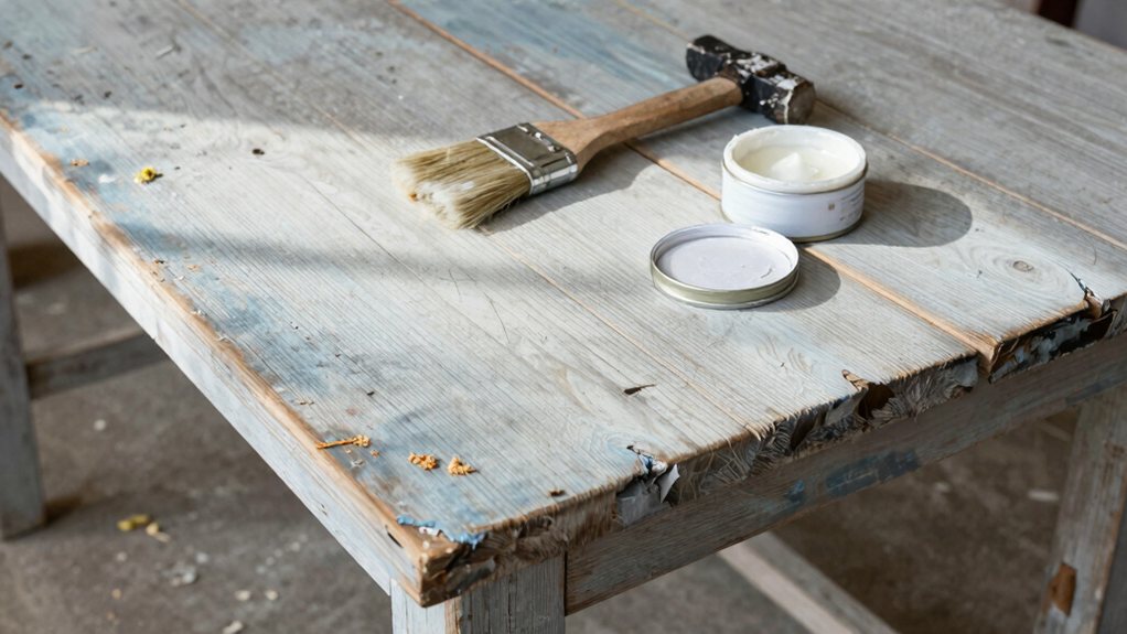 weathered distressed wood finish