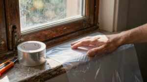 weatherstripping and window film