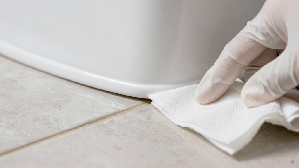 smooth watertight toilet caulk seal