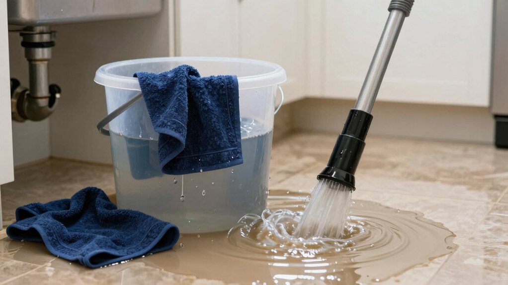 towels buckets vacuums standby
