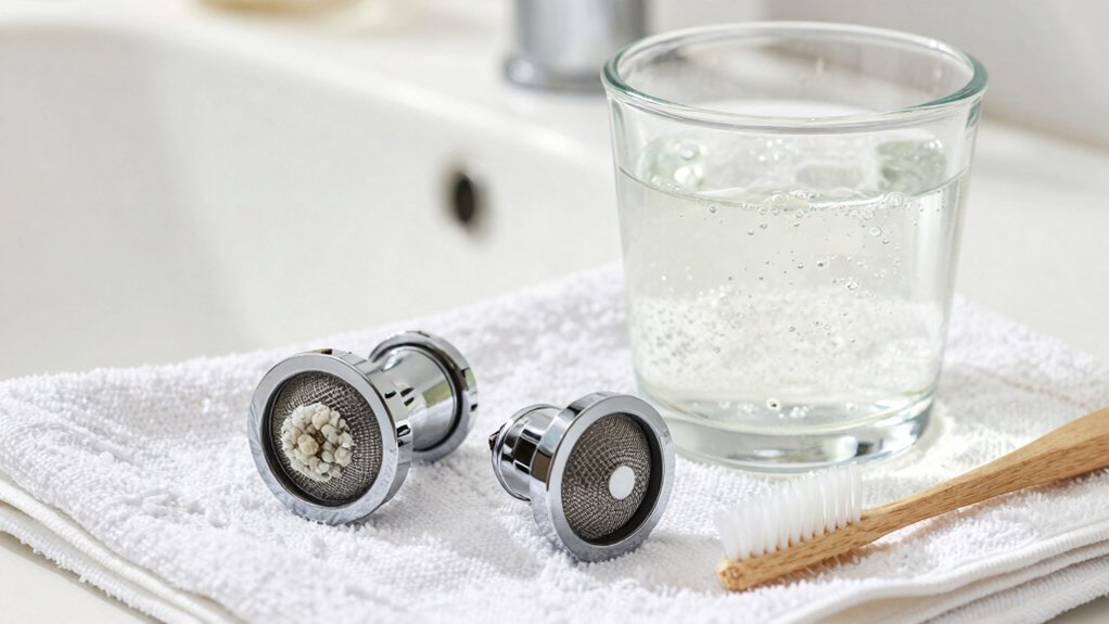 vinegar soak clears mineral buildup